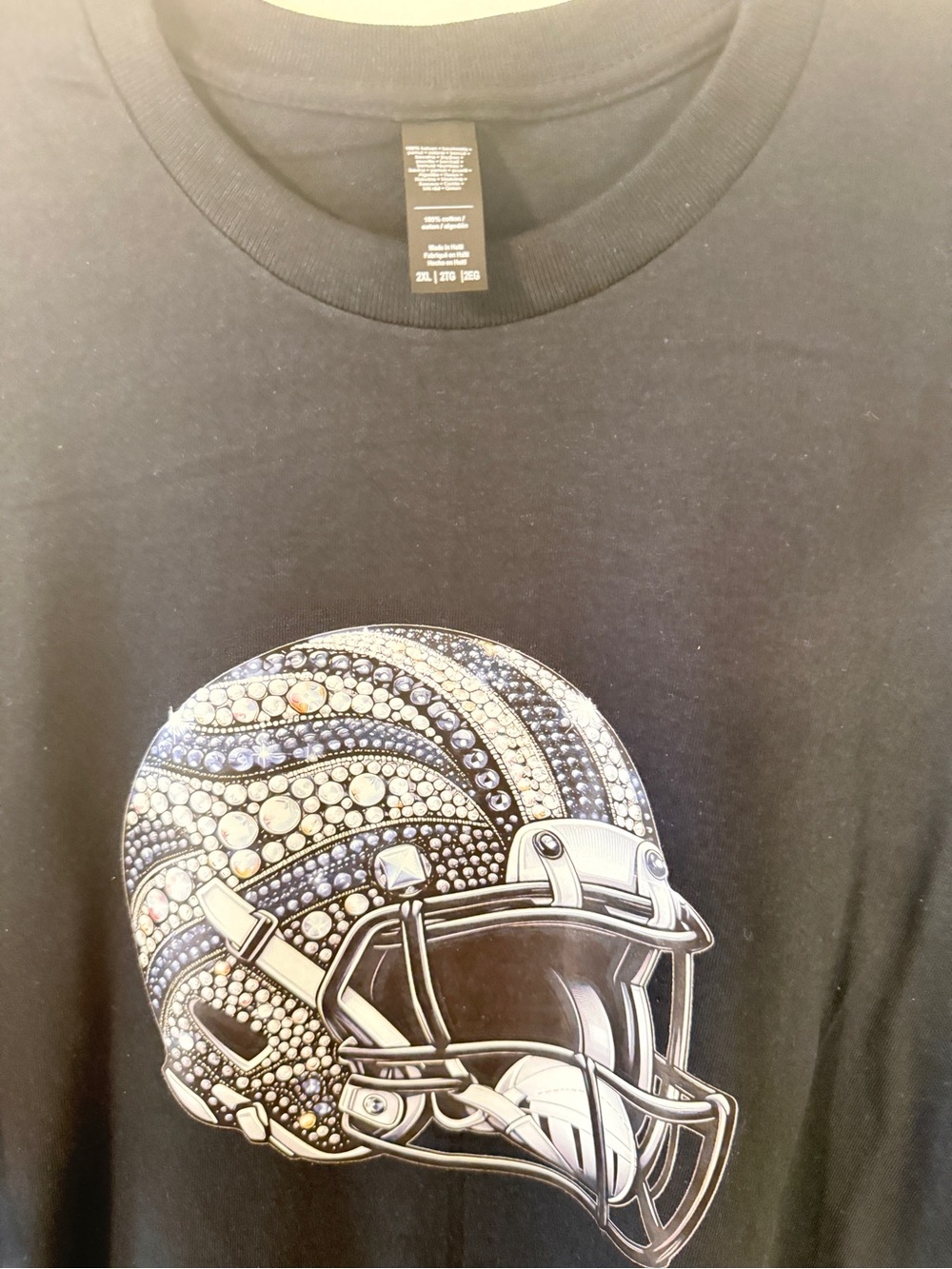 Black Graphic Helmet T-Shirt - Unbranded - Picture 2 of 3
